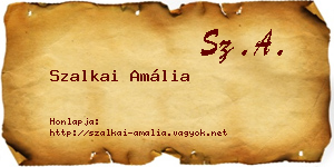 Szalkai Amália névjegykártya